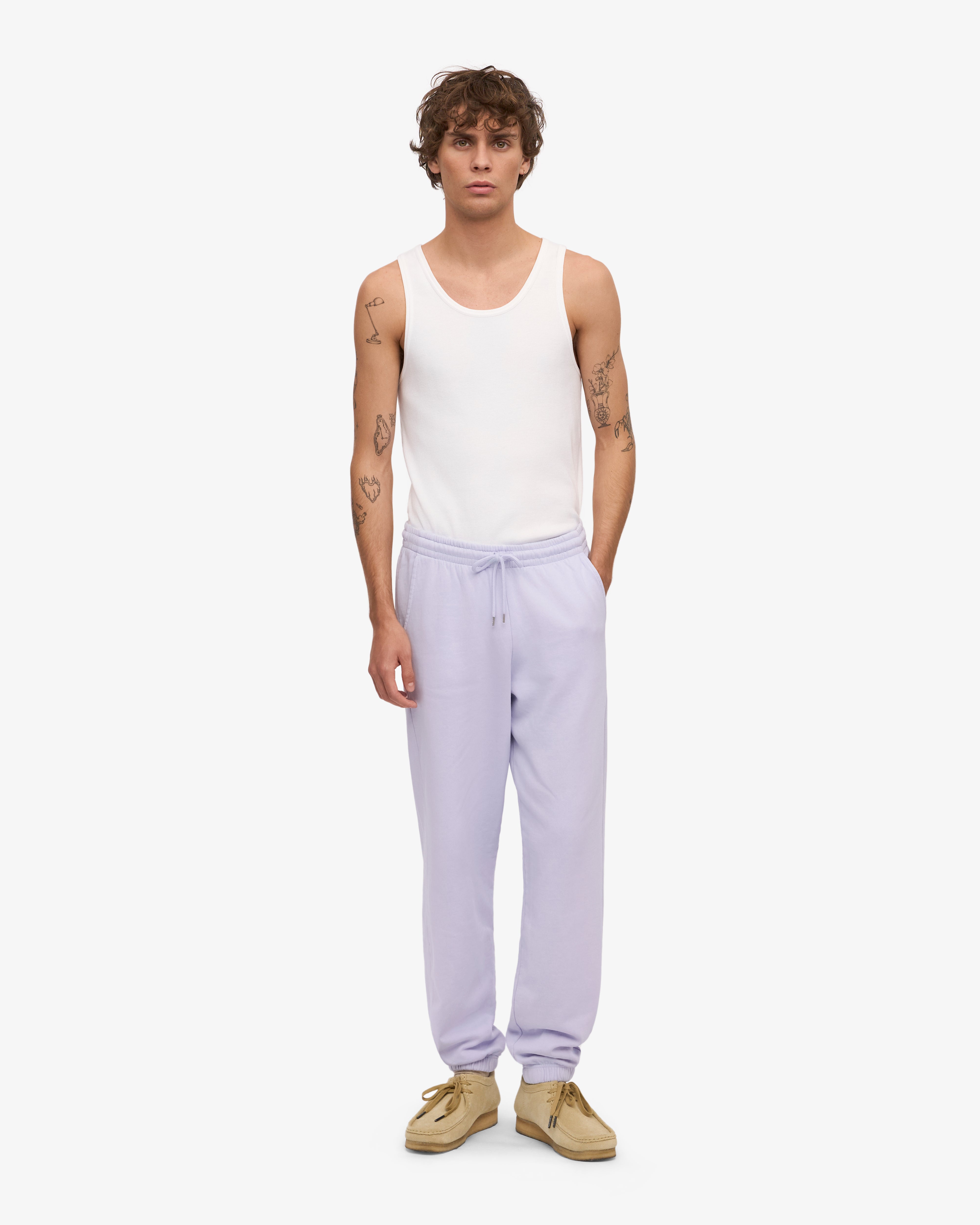 Organic Cotton Sweatpants for Women - Soft Lavender Lounge Pants | Comfortable Casual Wear for Yoga, Home & Relaxation