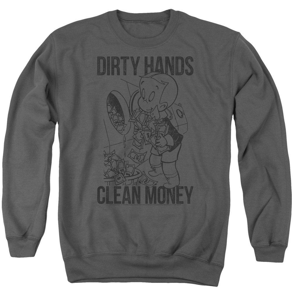 Richie Rich Clean Money Unisex Crewneck Sweatshirt | Soft Cotton Pullover Hoodie for Men & Women | Casual Streetwear, Lounge Wear & Gift Idea