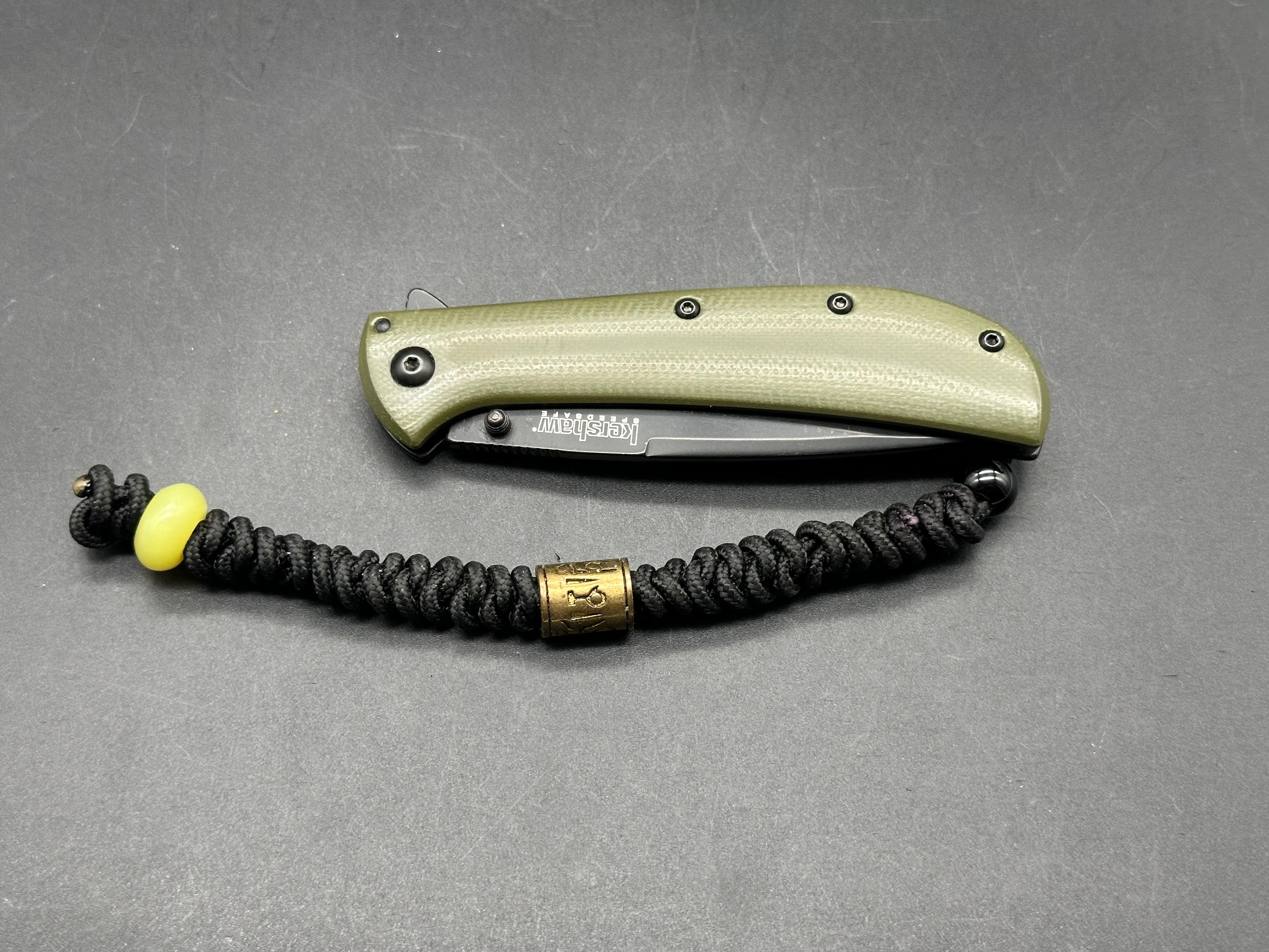 Kershaw Al Mar 4 Black & Green Spring Assisted Pocket Knife - EDC, Outdoor Camping & Survival Gear