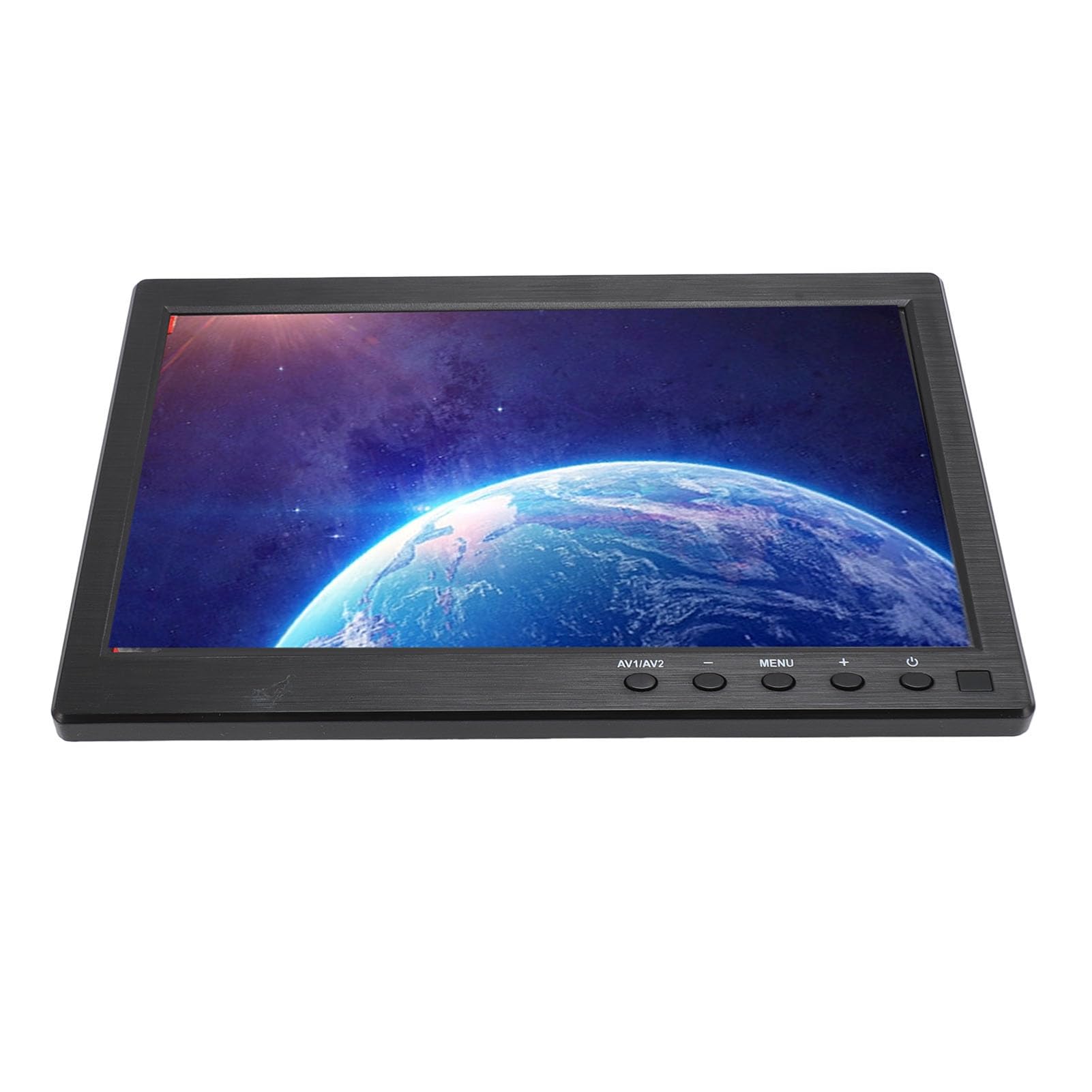 10.1 Inch HD IPS Monitor - 1024x600 Resolution, 16:9 Aspect Ratio with Remote Control | Image Mirror & Flip Function | Easy Installation for POS Systems, CCTV Surveillance & Digital Signage (UK Plug 100-240V) - Perfect for Retail Displays, Security Monitoring & Business Presentations