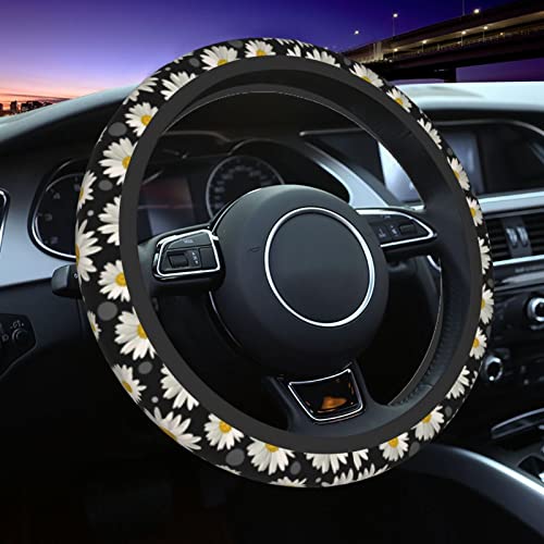 Daisy Flower Steering Wheel Cover