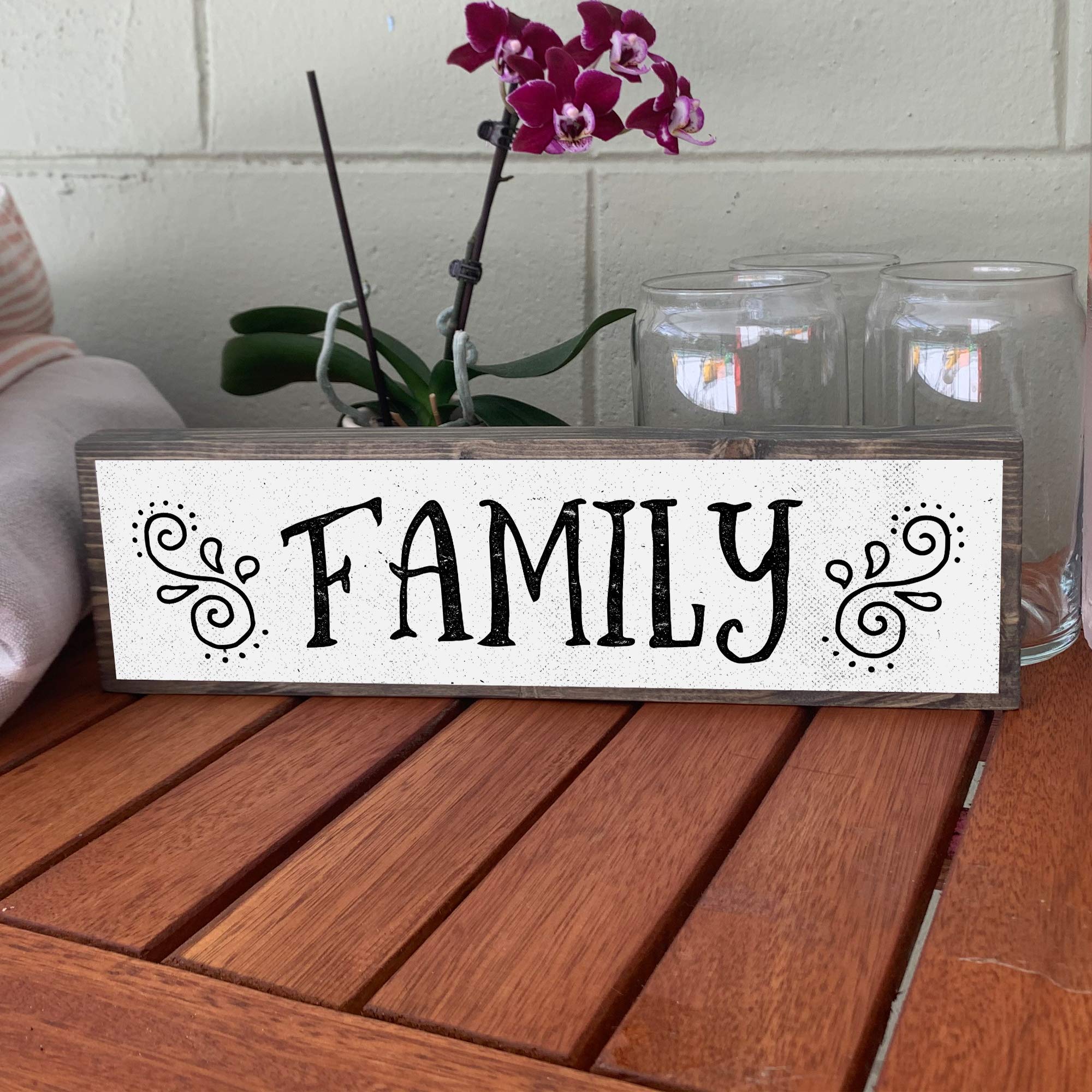 Custom Family Wood Signs - Medium Size with Metal Accents for Home Decor | Perfect for Living Room, Bedroom & Farmhouse Style