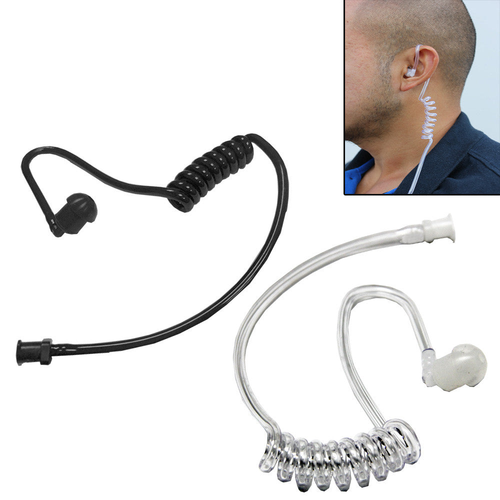 FBI Style Replacement Acoustic Tube for Two-Way Radio Headsets - Durable Spiral Coil Design for Clear Communication (Ideal for Security, Event Staff & Outdoor Adventures)