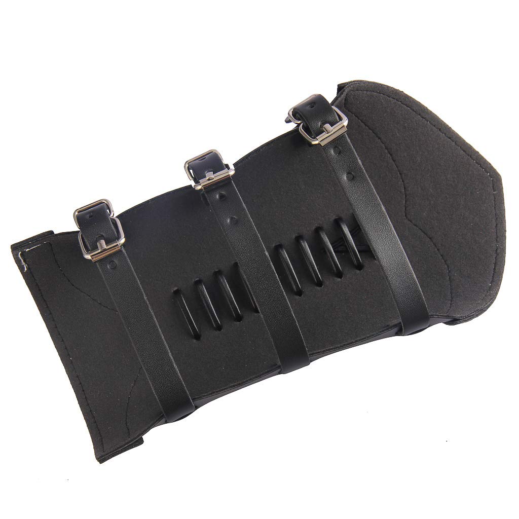 JAOYU Medieval Leather Bracer Set - 2PCS Viking Armor Vambrace Wrist Guards for LARP, Cosplay & Renaissance Fairs - Durable Leather Gauntlets for Role Playing, Historical Reenactment & Costume Accessories