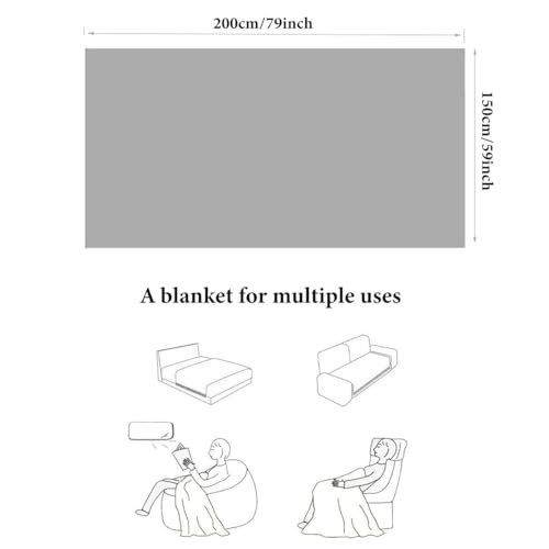 Cozy Fleece Throw Blanket for Couch & Bed - Ultra Soft Warm Blanket in Purple (200x150cm) - Perfect for Living Room, Bedroom, Sofa & Gift Giving