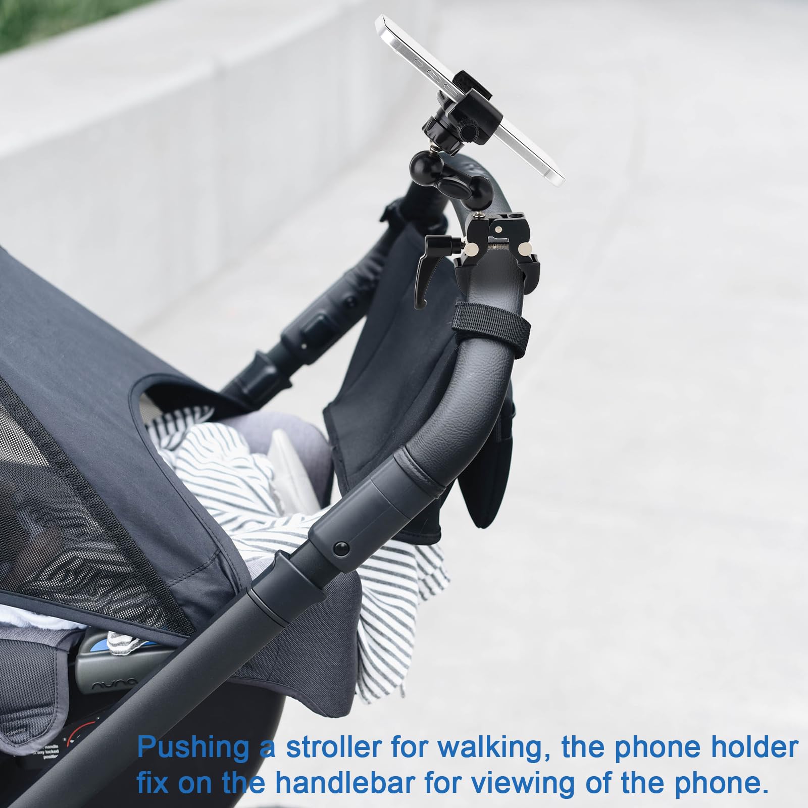 Mippko 360° Adjustable Aluminum Alloy Phone Holder Mount - Compatible with iPhone & Smartphones 3.5~7.5