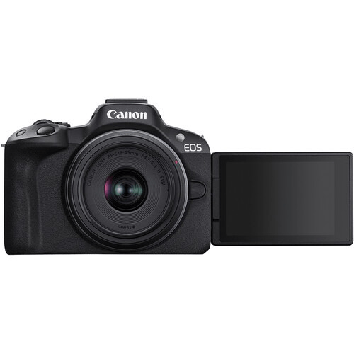 Canon EOS R50 Mirrorless Digital Camera with RF-S 18-45mm f/4.5-6.3 IS STM Lens (Black) - Perfect for Vlogging, Travel Photography & Content Creation