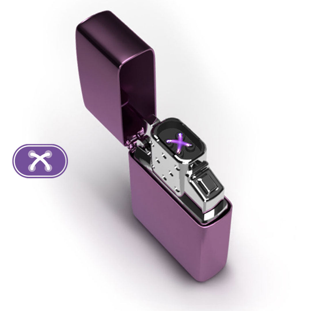 Double Arc Rechargeable Lighter Insert - USB Windproof Plasma Lighter for Cigars, Candles & Camping (Perfect for Outdoor Adventures, Home Use & Gifts)