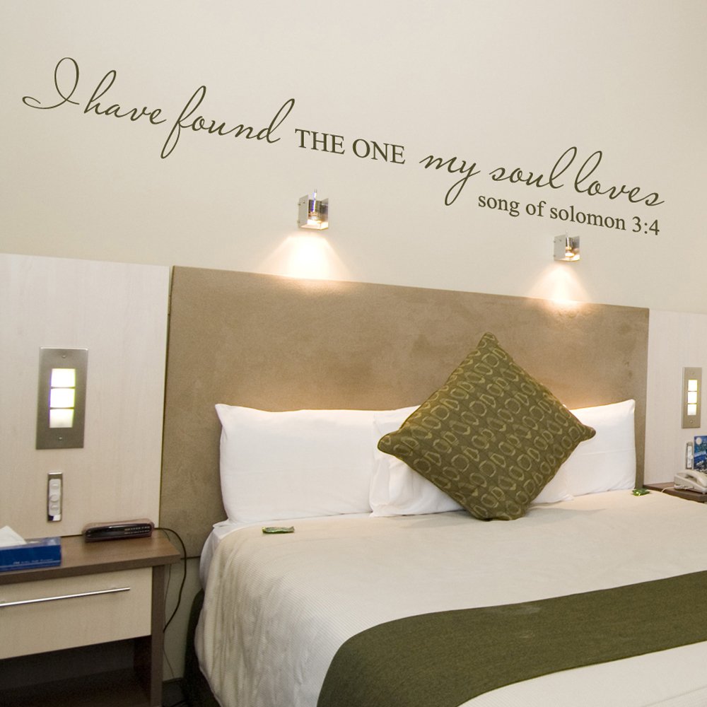 Bible Verse Wall Decal - Song of Solomon 3:4 Home Decor for Christian Bedrooms