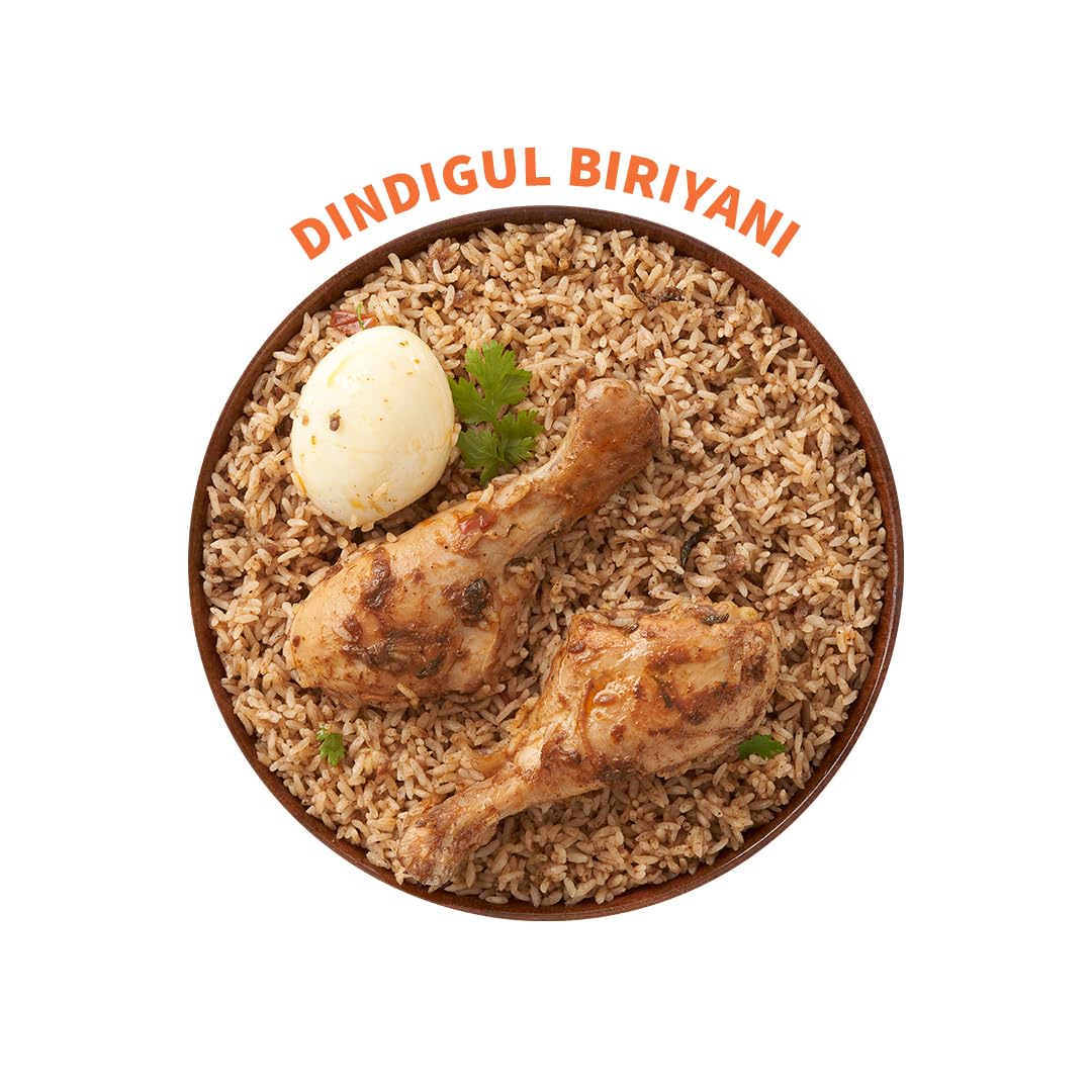 Authentic Cookd Dindigul Biryani Kit 505g (Serves 3) – Ready to Cook in 20 Minutes with Seeraga Samba Rice, Spiced Paste & Seasoning Oil | Premium Biryani Masala Spice Blend | Perfect for Quick Family Dinners & Indian Food Lovers (Pack of 1)