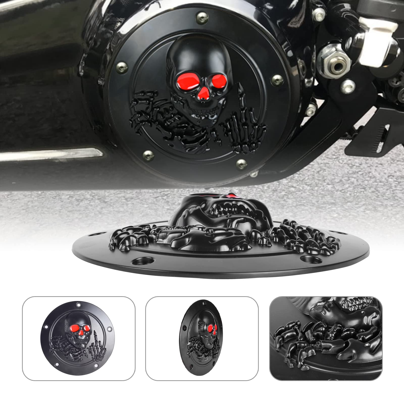 Goldfire CNC Derby Timer Cover & Points Covers for Harley Davidson 1999-2014 Twin Cam Touring Models - Road King, Electra Glide, FLHR, FLHX, FXST, Dyna - High Performance Motorcycle Accessory for Custom Bike Builds & Harley Upgrades
