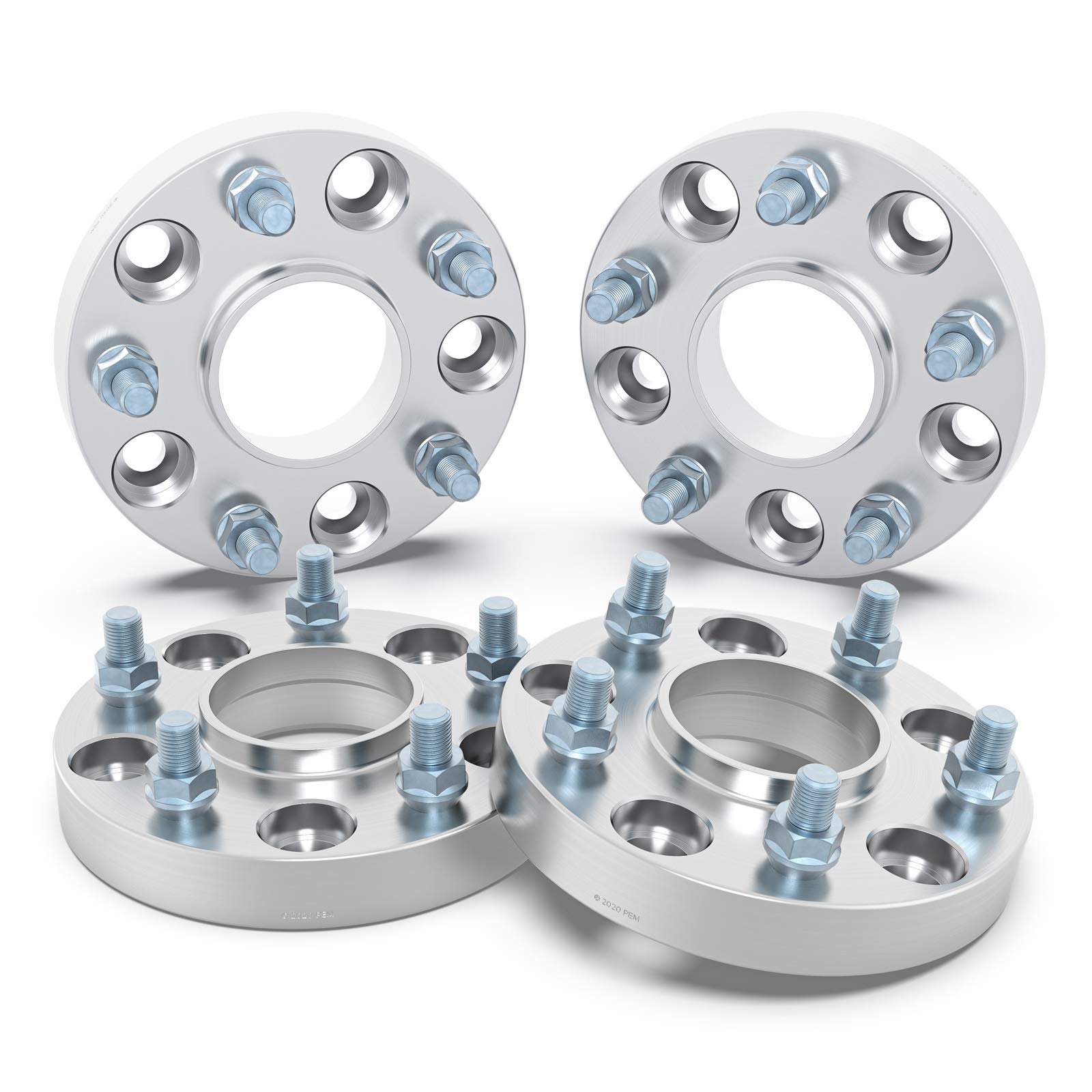 RockTrix 4-Piece 1.25 Inch Hubcentric 5x4.5 Wheel Spacers (71.5mm Bore, 1/2x20 Studs) - Compatible with Jeep Cherokee XJ, Grand Cherokee ZJ, Wrangler YJ/TJ, Liberty KJ/KK (32mm 5x114.3) - Perfect for Off-Roading, Lifting & Custom Wheel Fitment
