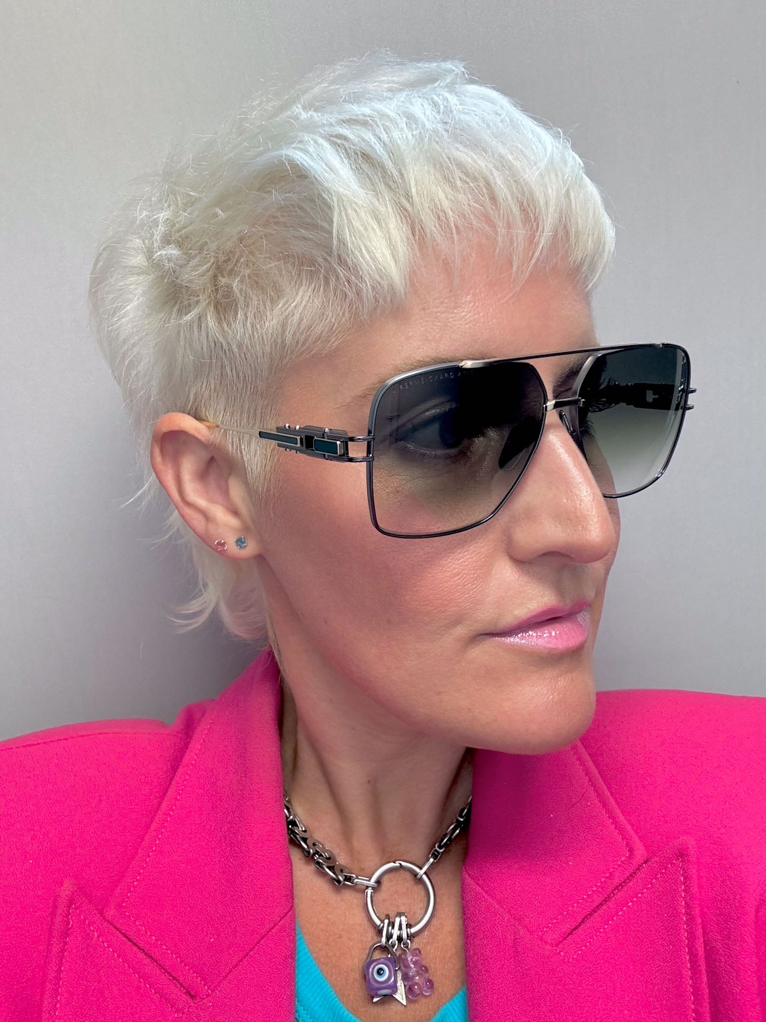 Dita Grand Emperik DTS159 A 03 Black Rhodium Brushed White Gold Sunglasses - Luxury Fashion Eyewear for Men & Women | Perfect for Outdoor Activities, Driving & Style Statement