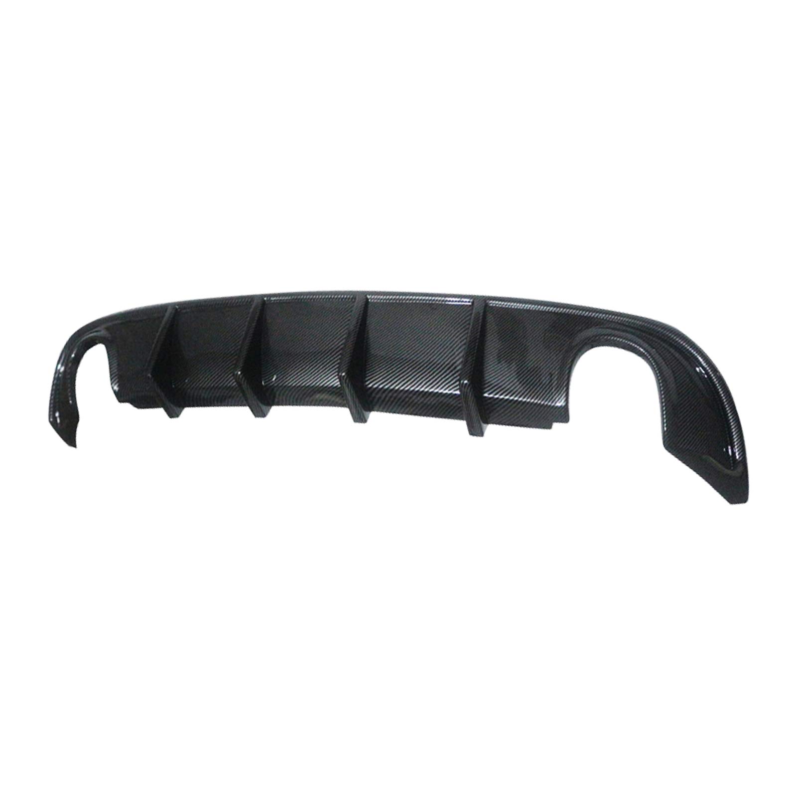 NINTE Carbon Fiber Rear Diffuser for 2015-2023 Dodge Charger RT/SXT/SE - Shark Fin Lower Bumper Lip (Fits Circle Exhaust Ports Only) | Aggressive Styling Upgrade for Street Racing & Car Shows