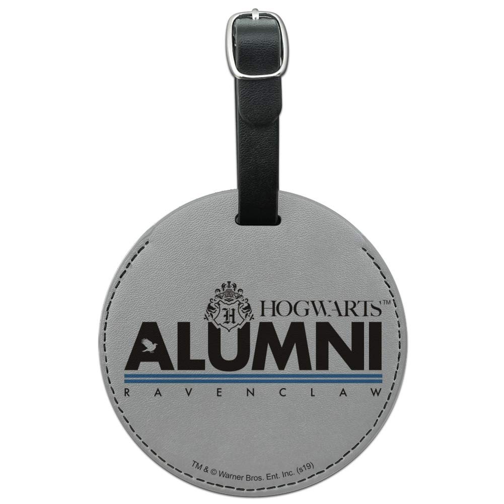 Harry Potter Ravenclaw Alumni Round Leather Luggage Tag - Carry-On ID Tag for Travel Bags, Suitcases & Backpacks - Perfect for Harry Potter Fans, Cosplay & Gift Giving