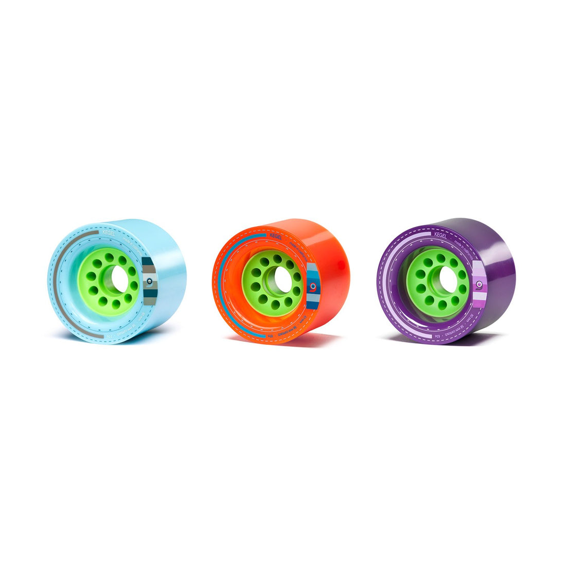 Orangatang Kegal 80mm Longboard Wheels (4-Pack) - High Performance for Cruising, Downhill & Freeride Skateboarding