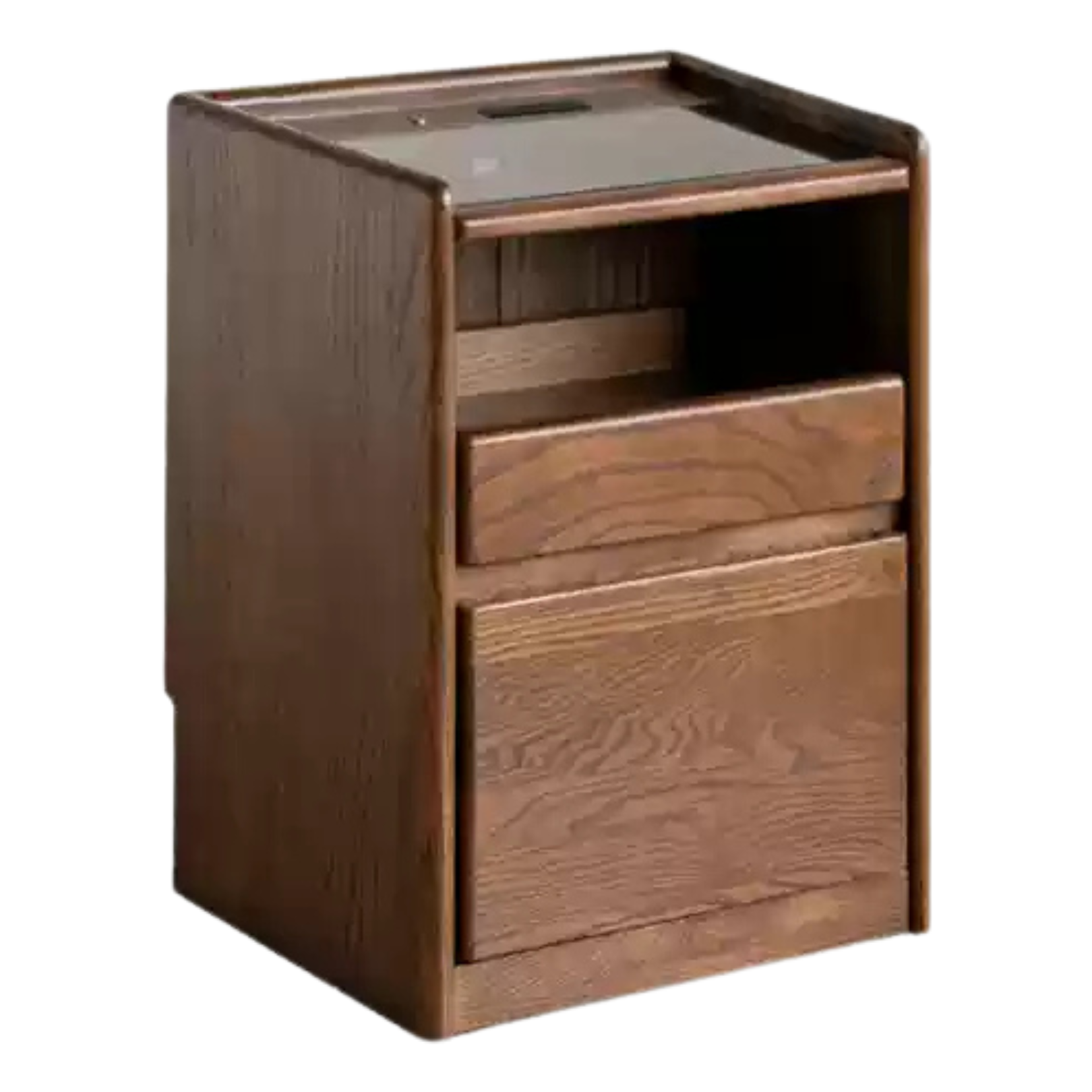 13.7x13.7x19.7 inch / 35x35x50cm / Walnut Color / Oak Bedside Table