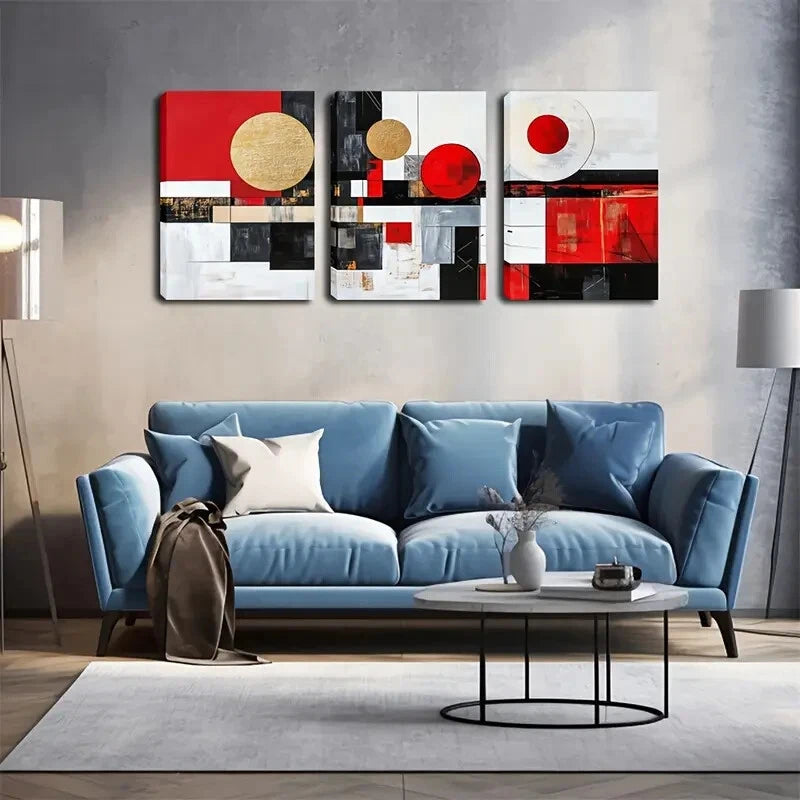 3-Piece Triple Frame Creative Wall Art Set - 40x60cm High Quality Canvas Prints | Australian Made | Ready to Hang - Perfect for Living Room, Bedroom & Office Decor