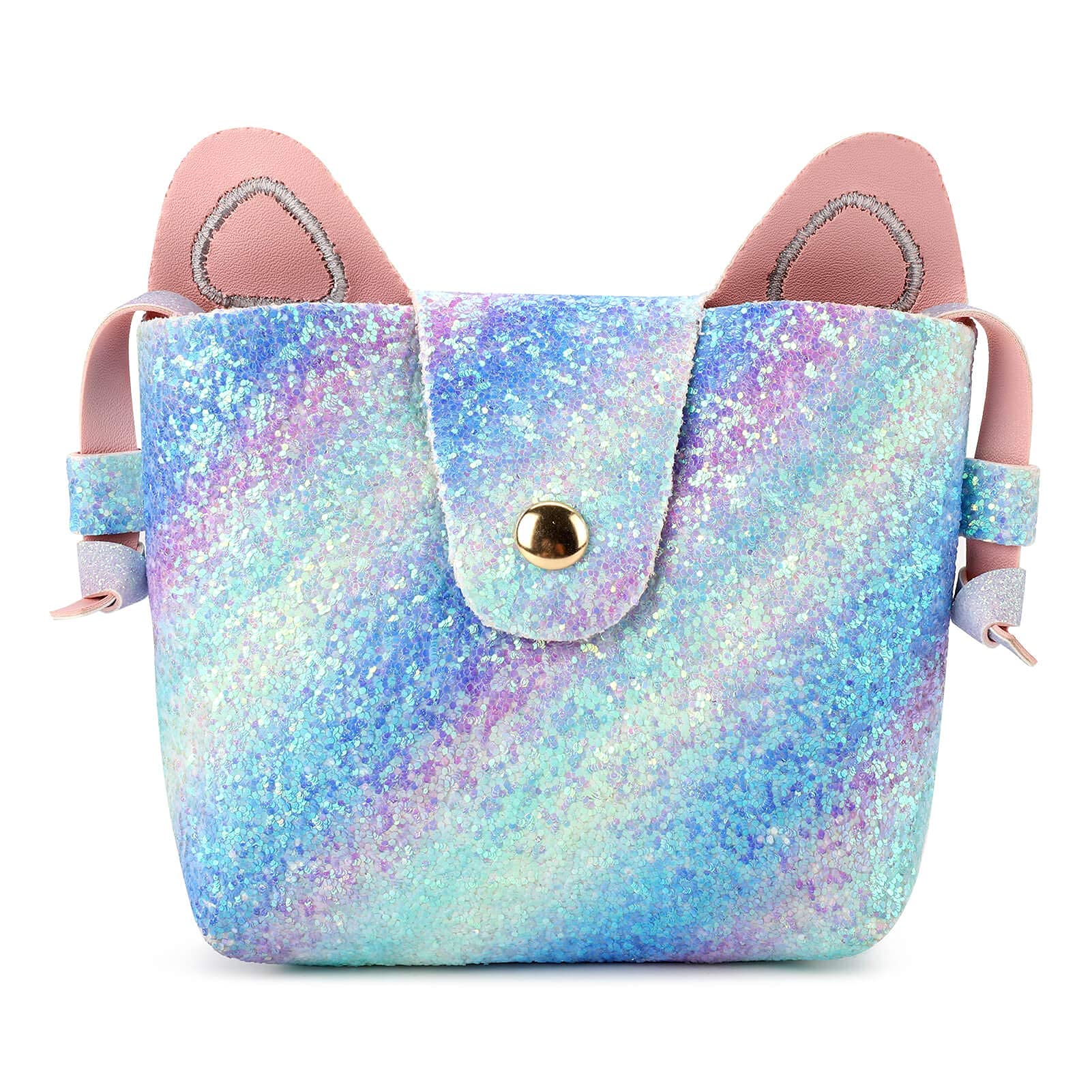 Mibasies Kids Cat Purse for Girls - Cute Toddler Wallet & Crossbody Bag for School, Birthday Gifts & Dress Up Play