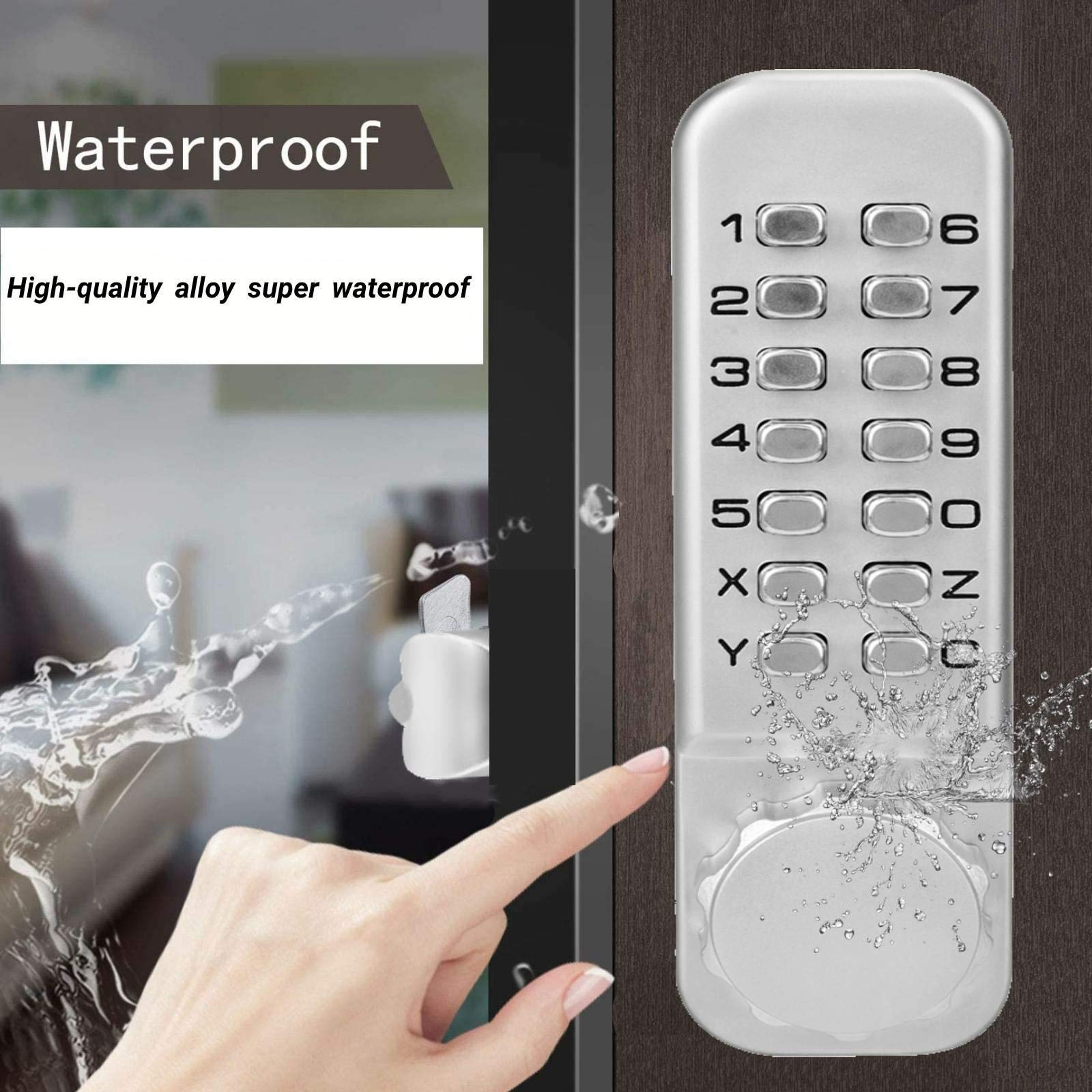 Mechanical Keyless Door Lock - Double-Sided Password Combination Security Lock | Fireproof & Waterproof | No Power/Key Required | Ideal for Homes, Offices & Apartments