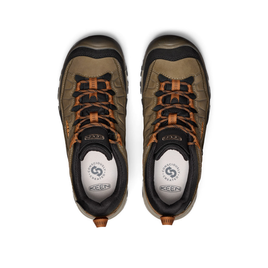 Men's Targhee IV Waterproof Hiking Shoes - Sea Turtle/Roasted Pecan Color | Durable Outdoor Footwear for Trail Running, Camping & Mountain Trekking