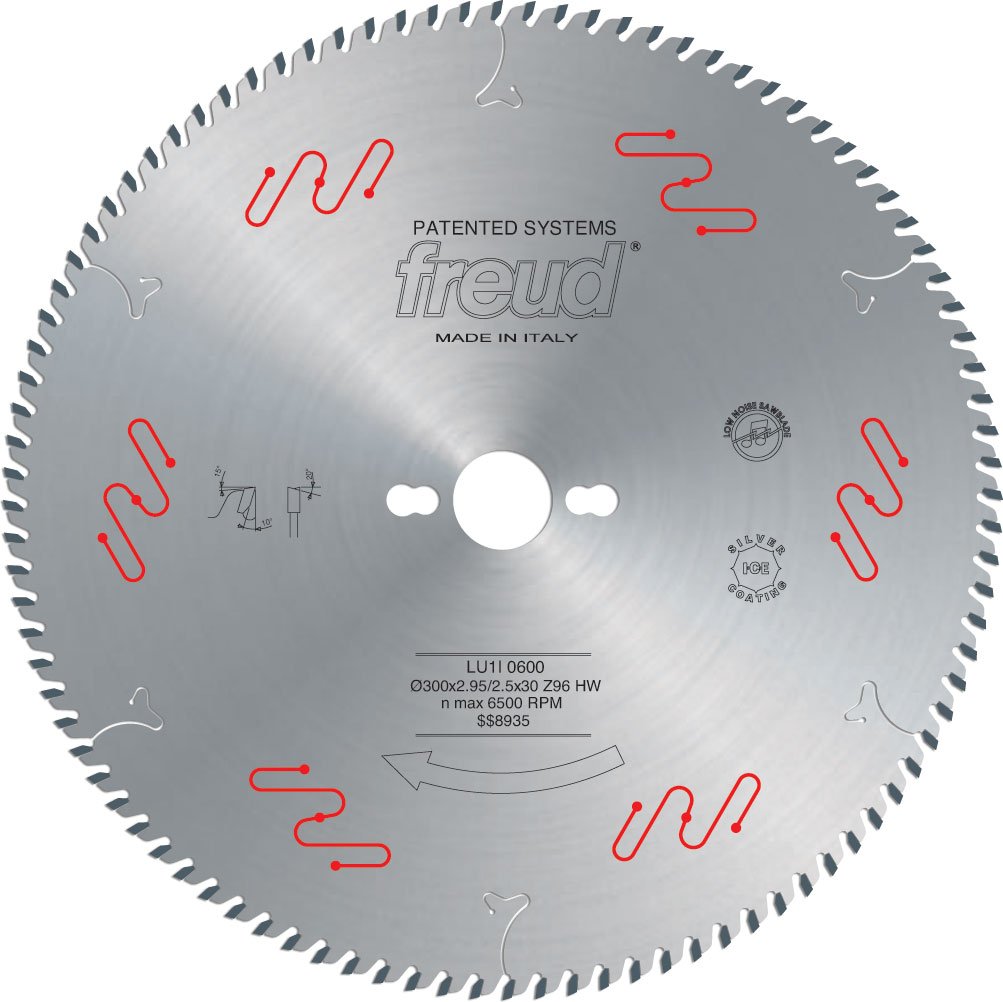 Freud LU1I06 300mm x 96T Carbide Tipped Circular Saw Blade - Premium Crosscutting Woodworking Tool for Table Saws & Miter Saws | Perfect for Hardwood, Softwood & Plywood Cutting Projects