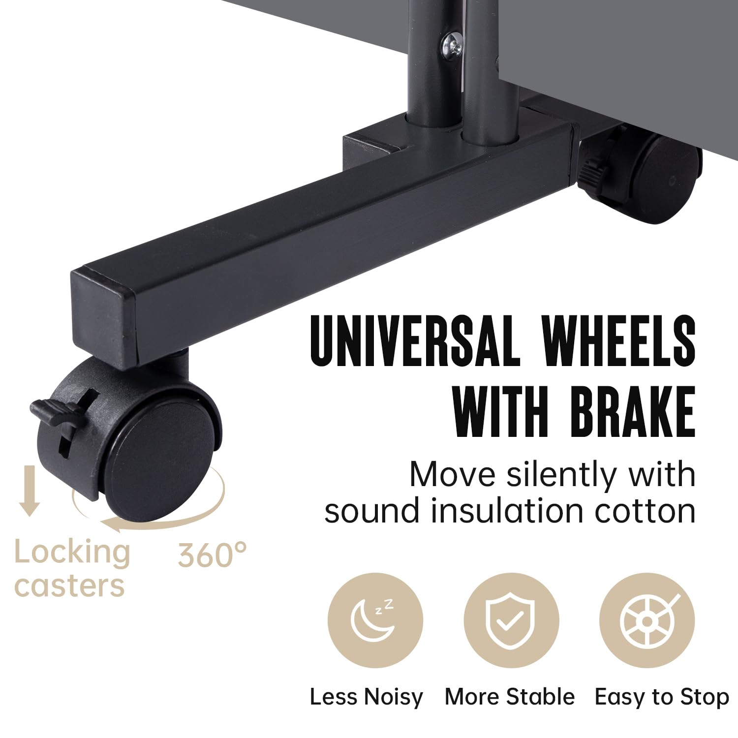 6 Panel Room Divider with Wheels - Portable Fabric Partition Screen for Office, Bedroom & Living Room - Privacy Room Separator for Home & Workspace Decor