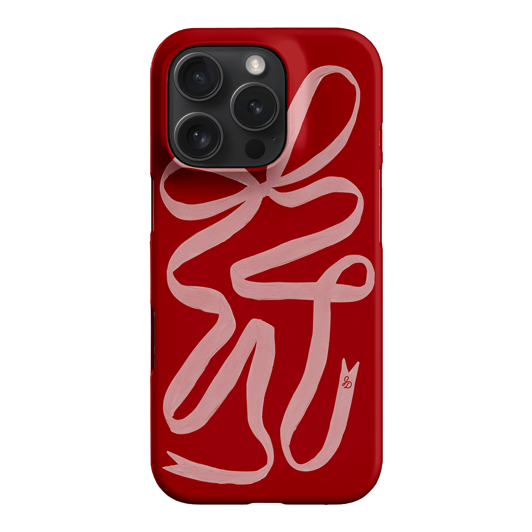 Cupid's Bow Ribbon Phone Case for iPhone & Samsung - Elegant Valentine's Day Gift for Her, Romantic Couple Accessory | Perfect for Dating, Anniversaries & Special Occasions