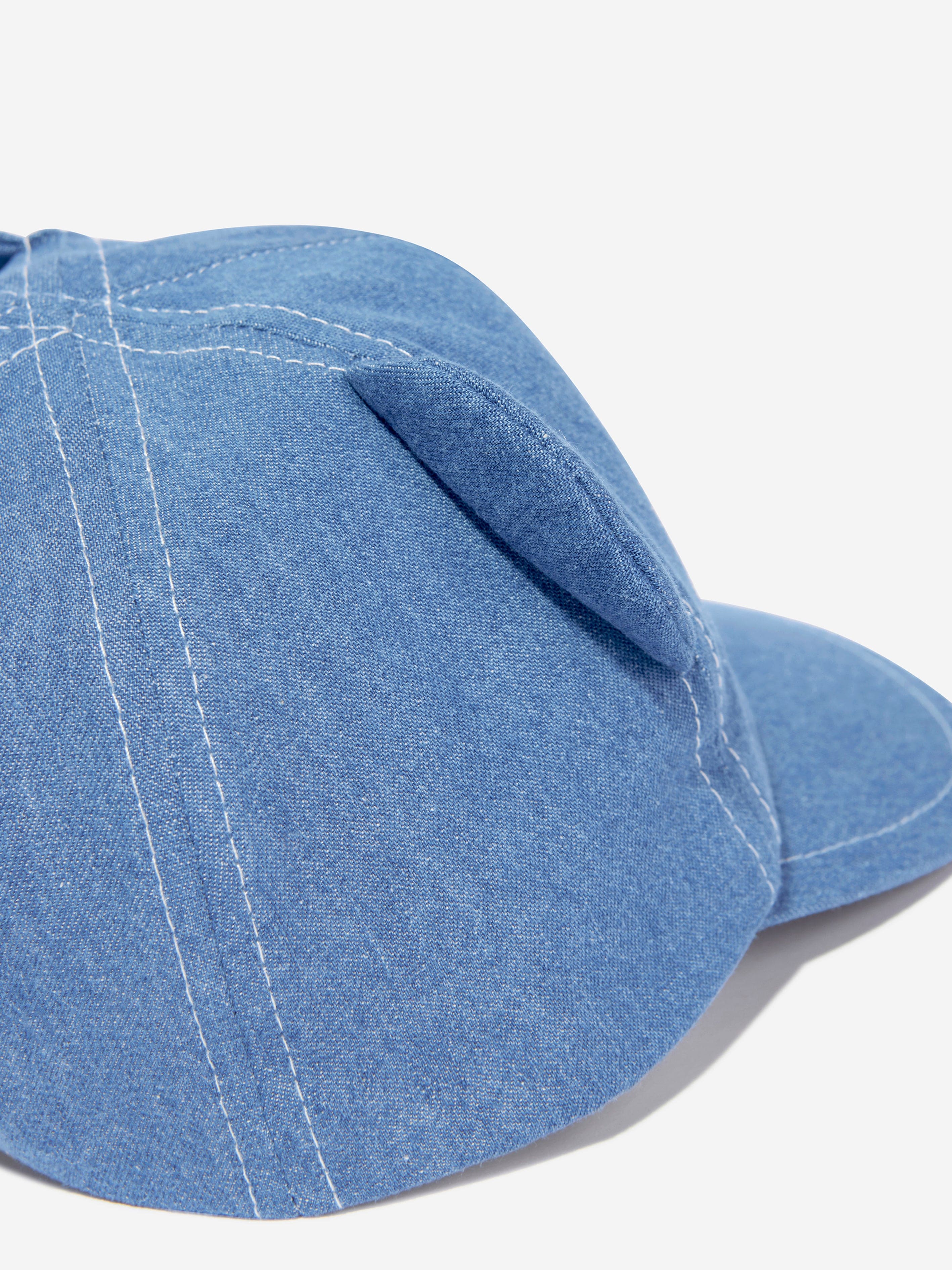 Adorable Blue Baby Teddy Bear Cap with Ears - Soft & Cozy Winter Hat for Newborns & Toddlers | Perfect for Photoshoots, Outdoor Play & Cold Weather Protection