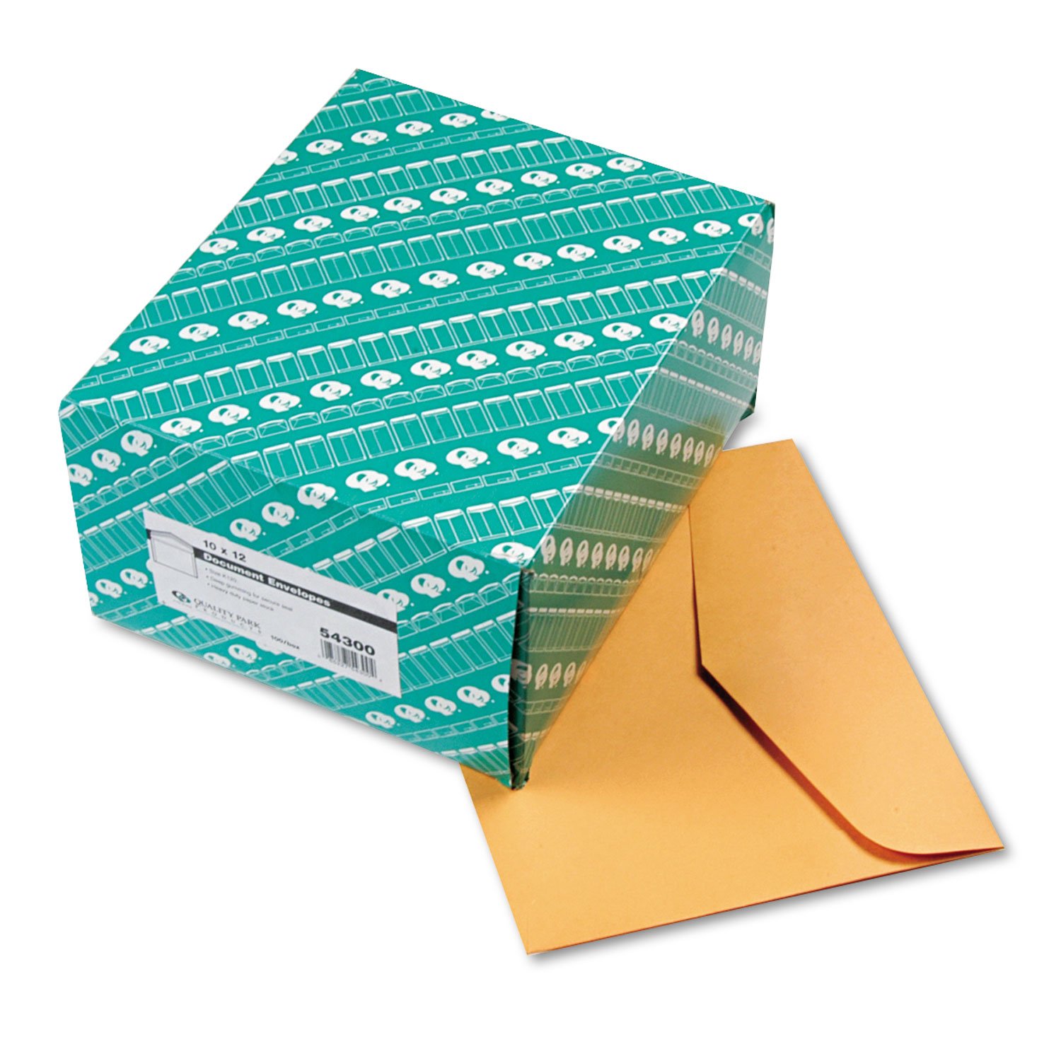 Quality Park 54300 Heavy-Duty Kraft Document Envelopes 10x12 Inches - Pack of 100 for Secure Mailing, Office Filing & Legal Documents Storage