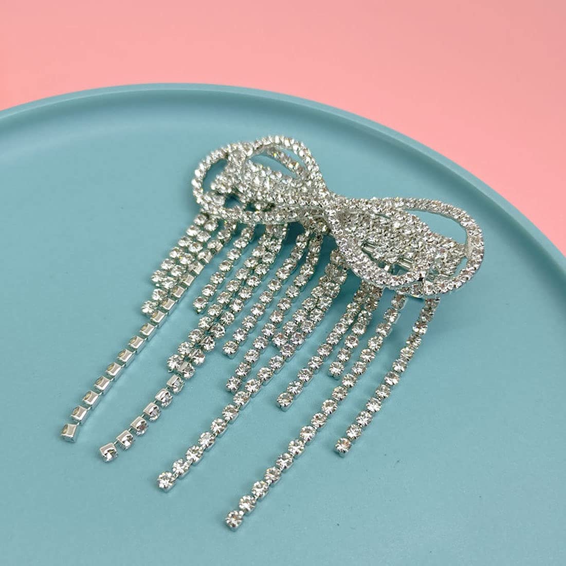 Luxury Crystal Rhinestone Butterfly Hair Clip - Elegant Tassel Barrette Hair Accessories for Women & Girls | Perfect for Weddings, Parties & Everyday Wear