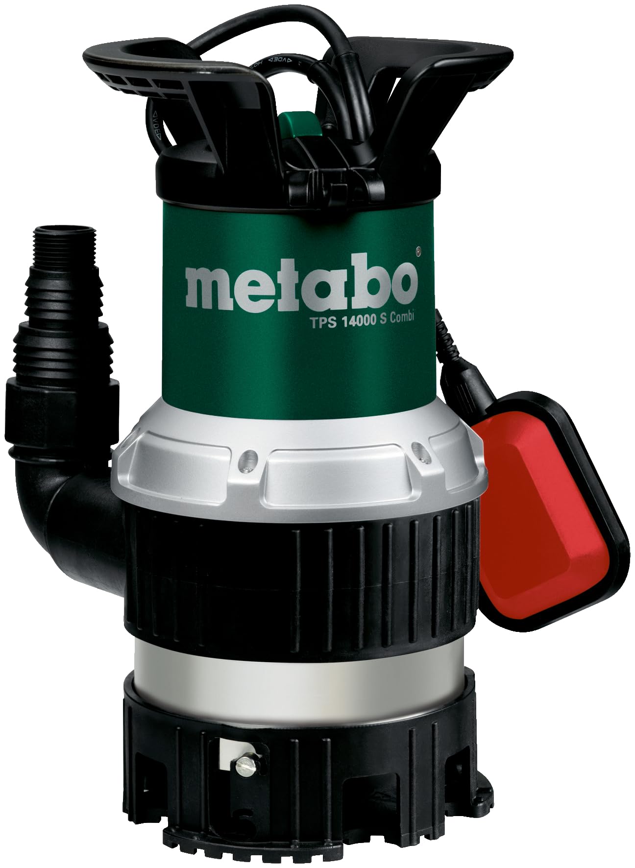 Metabo TPS 14000 S Combi Submersible Pump - 770W Power, 14000 l/h Max Flow, 8.5m Max Head, 7m Immersion Depth (245x179x360mm) - Ideal for Flood Control, Pool Draining & Construction Site Water Removal