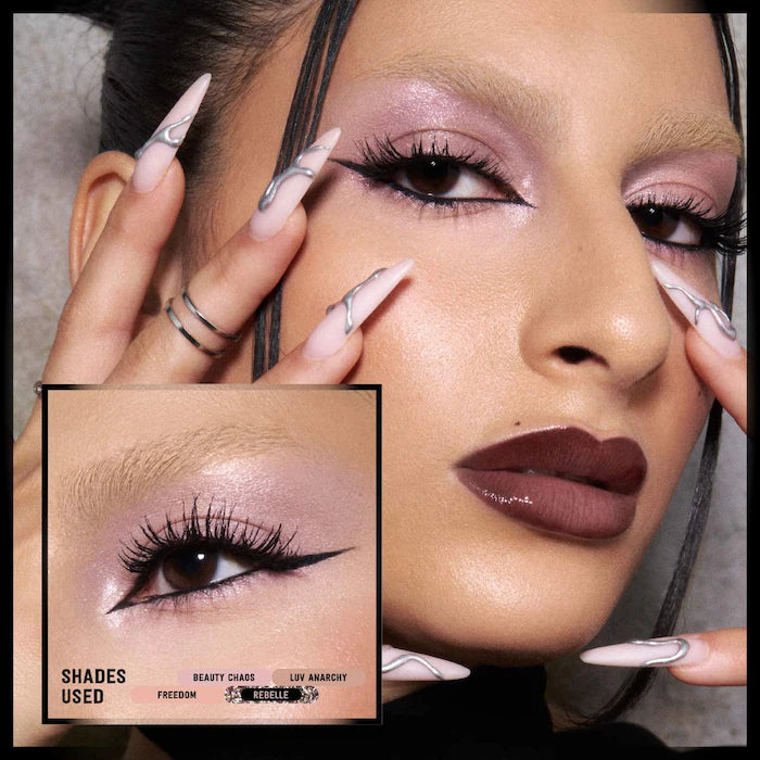 Huda Beauty Pretty Grunge Limited Edition Eyeshadow Palette - Smoky & Glam Makeup for Party, Date Night & Special Occasions