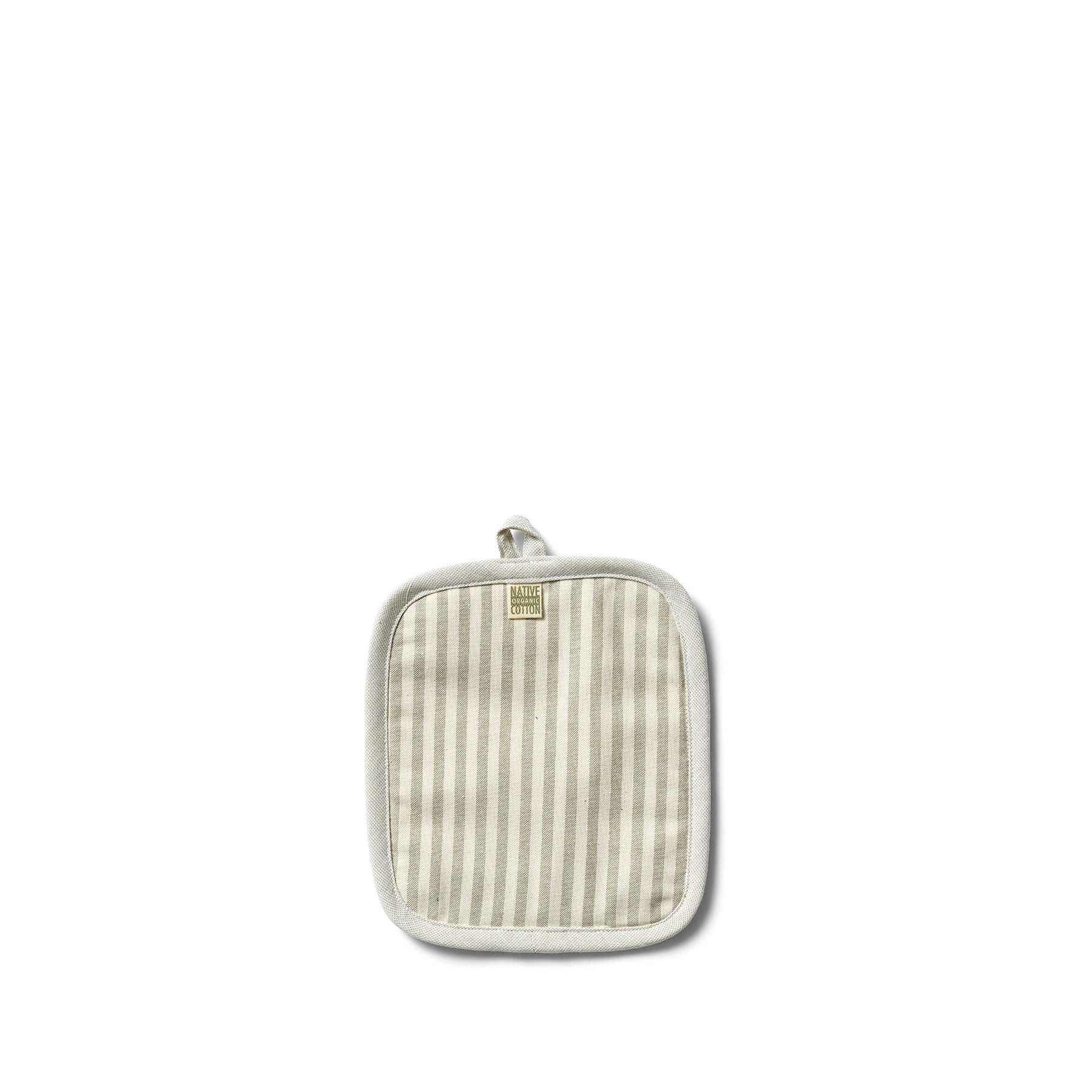 Organic Cotton Ticking Stripe Potholder Set of 2 - Heat Resistant Kitchen Oven Mitts - Perfect for Baking, Cooking & Grilling - Eco-Friendly Home Kitchen Accessories