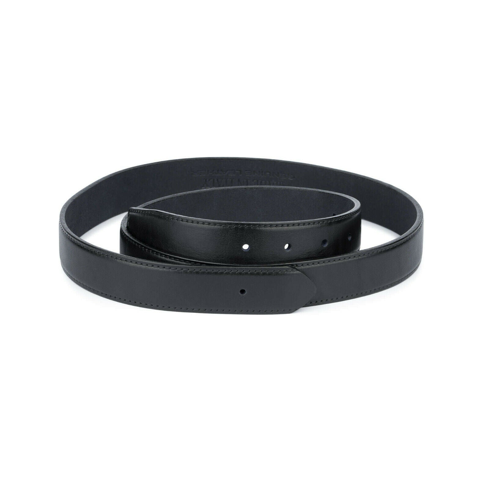 Premium Full Grain Leather Belt Strap Replacement for Fendi 30mm Buckles - Genuine Italian Leather in Classic Black | Perfect for Dress Pants, Business Attire & Formal Occasions