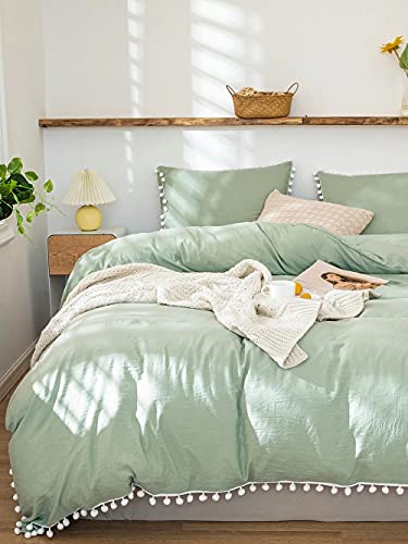 Sage Green and White