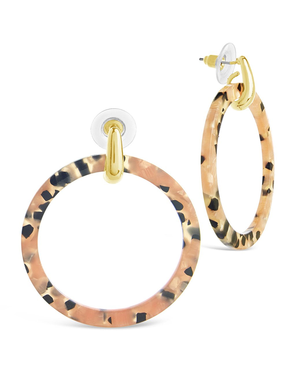 1.75 Inch Circle Resin Stud Earrings for Women - Lightweight Dangle Drop Earrings for Casual, Party & Wedding Jewelry Gifts