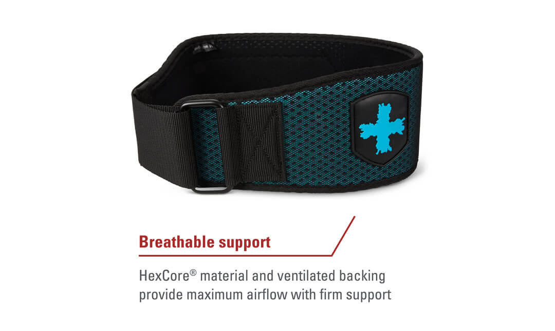 Harbinger Women's Hexcore Weightlifting Belt - Light Blue | Premium Gym Belt for CrossFit, Powerlifting & Strength Training
