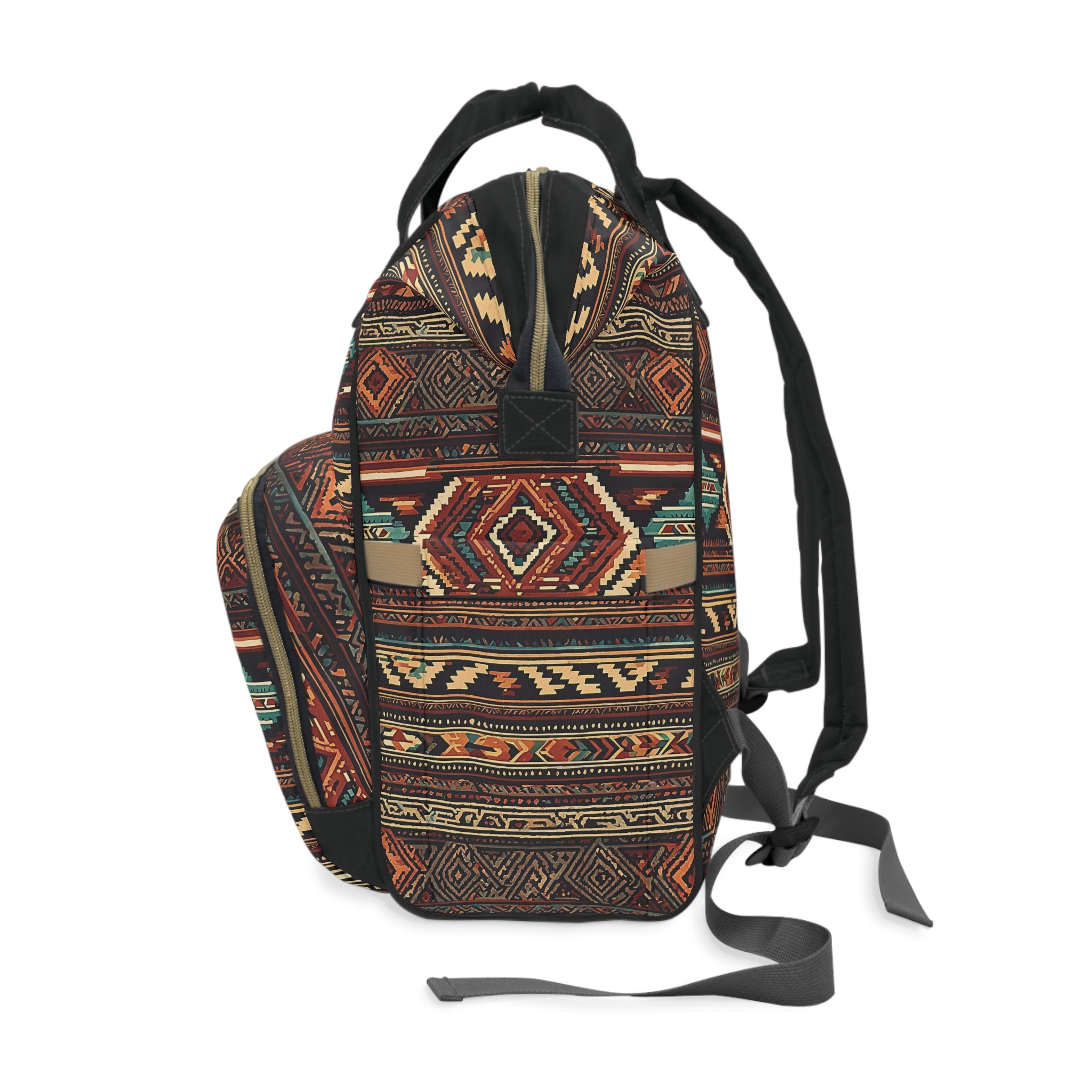 Multifunctional Diaper Backpack for Moms - Stylish Southwest Sequoyah Design, Spacious Baby Essentials Organizer - Perfect for Travel, Outings & Daily Use with Baby