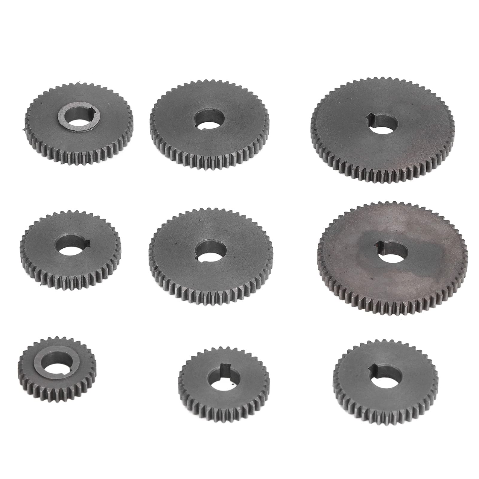9Pcs Metal Gear Set for Mini Lathe Cutting Machine - High Precision Replacement Gears for DIY Projects, Model Building & Metalworking