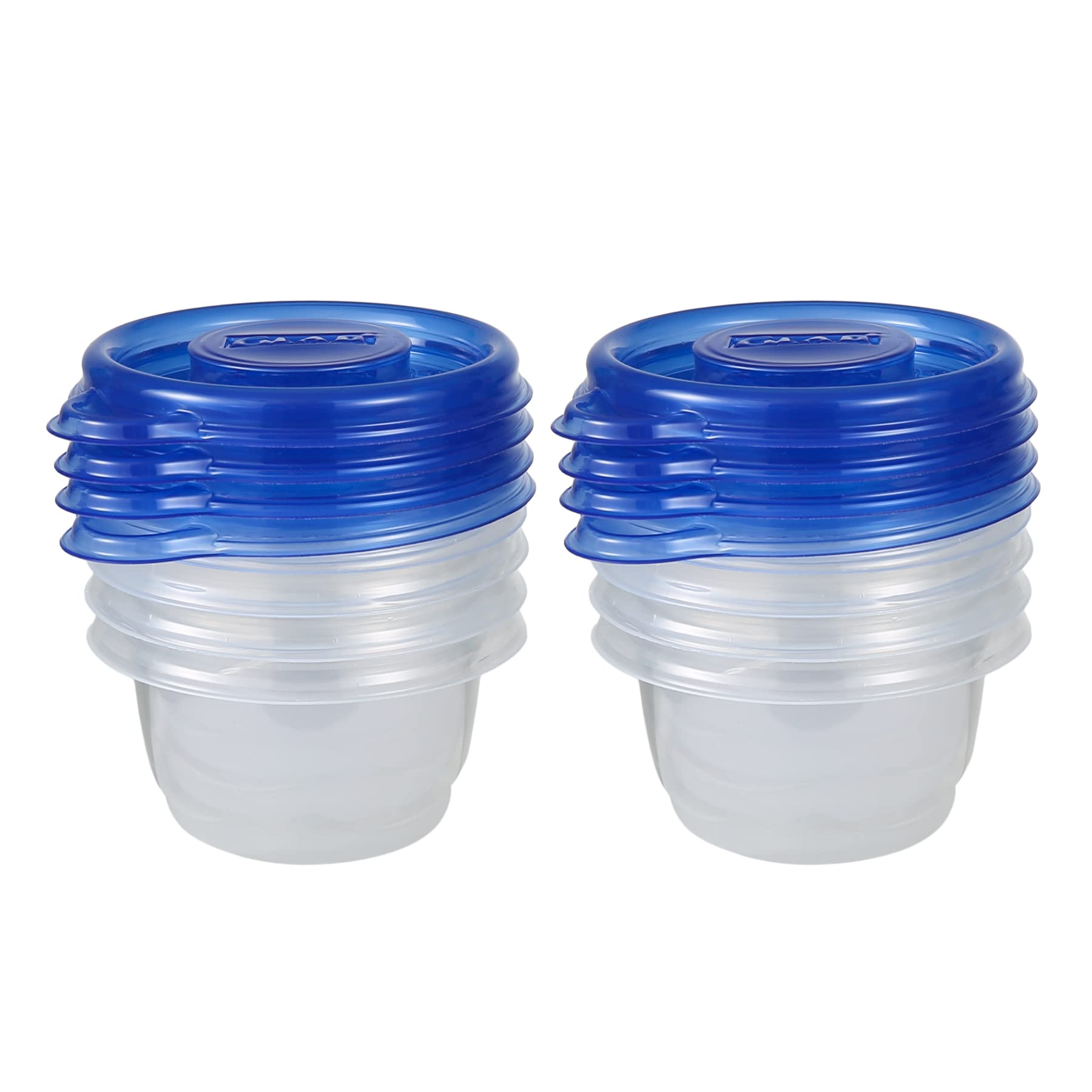 GladWare Mini Round Food Storage Containers with Lids - 8-Pack BPA-Free Plastic Meal Prep Containers for Lunch, Snacks & Leftovers | Microwave & Dishwasher Safe | Ideal for Home, Office & School Use