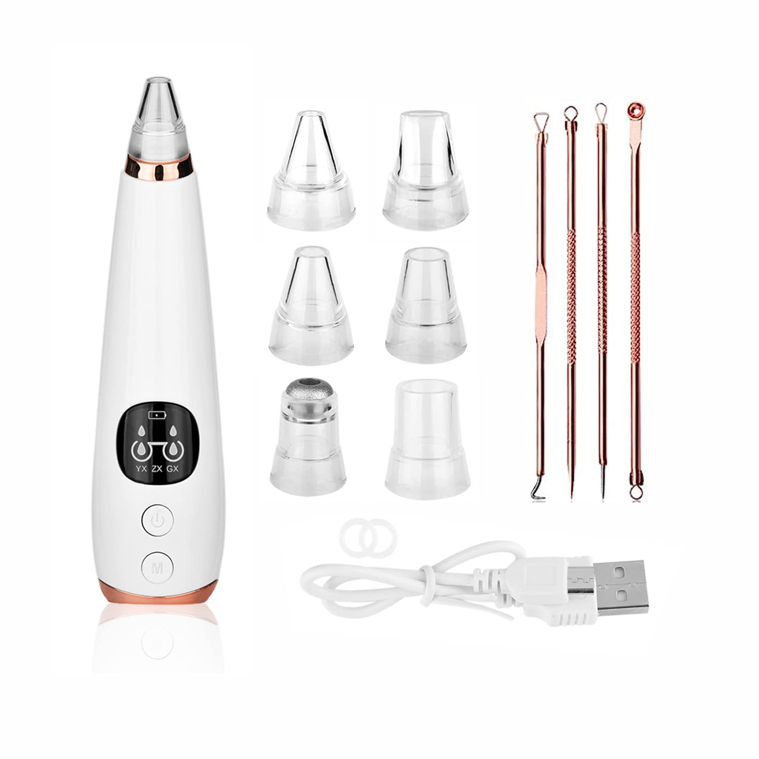 ATOMUS Electric Blackhead Remover Vacuum Tool - Professional Facial Pore Cleaner for Acne & Black Spots Removal - Skin Care Deep Cleaning Machine Kit for Home Spa & Beauty Routine