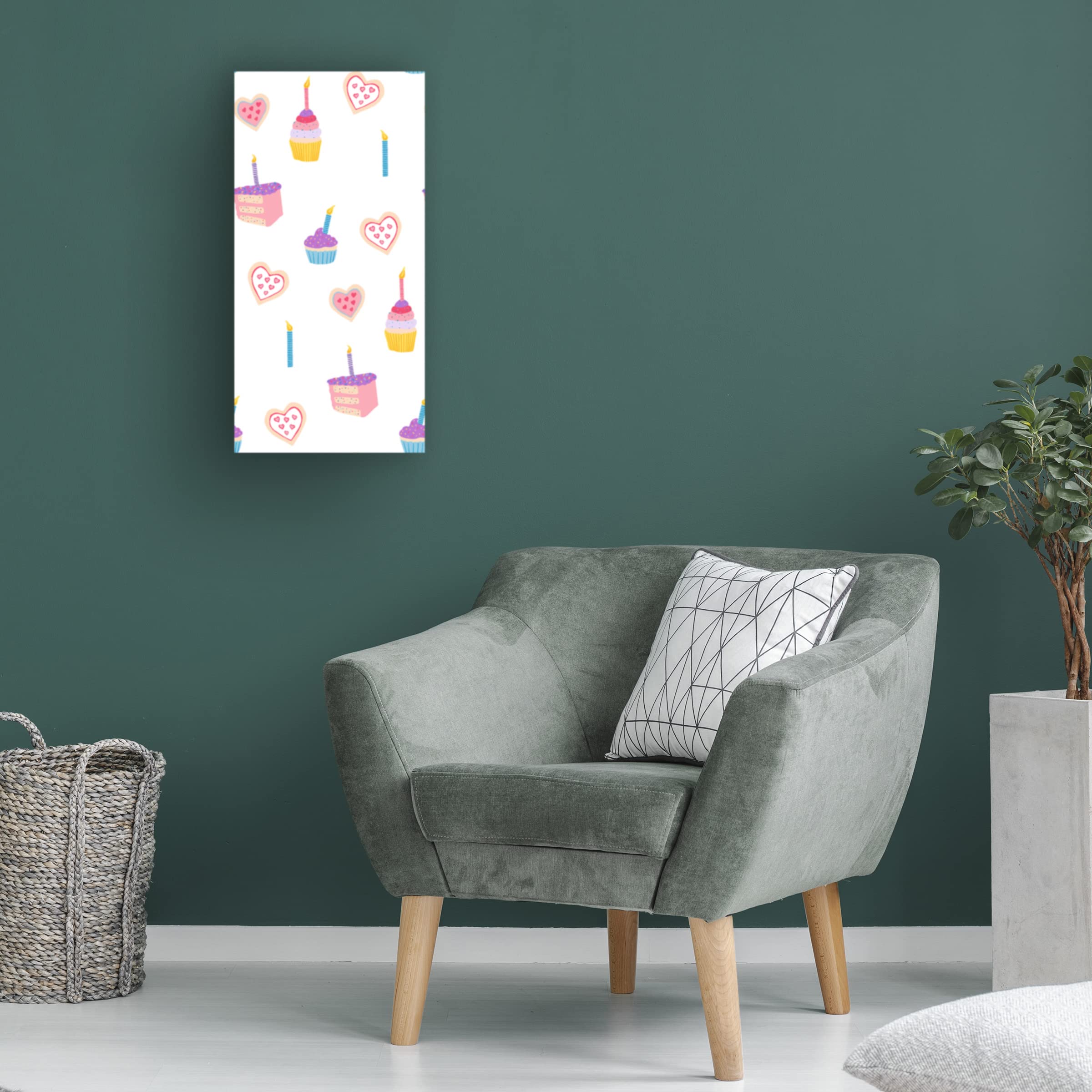 Trademark Fine Art 'Birthday Dessert 14' Canvas Wall Art Print by Fiorella - Modern Home Decor for Living Room, Bedroom & Office