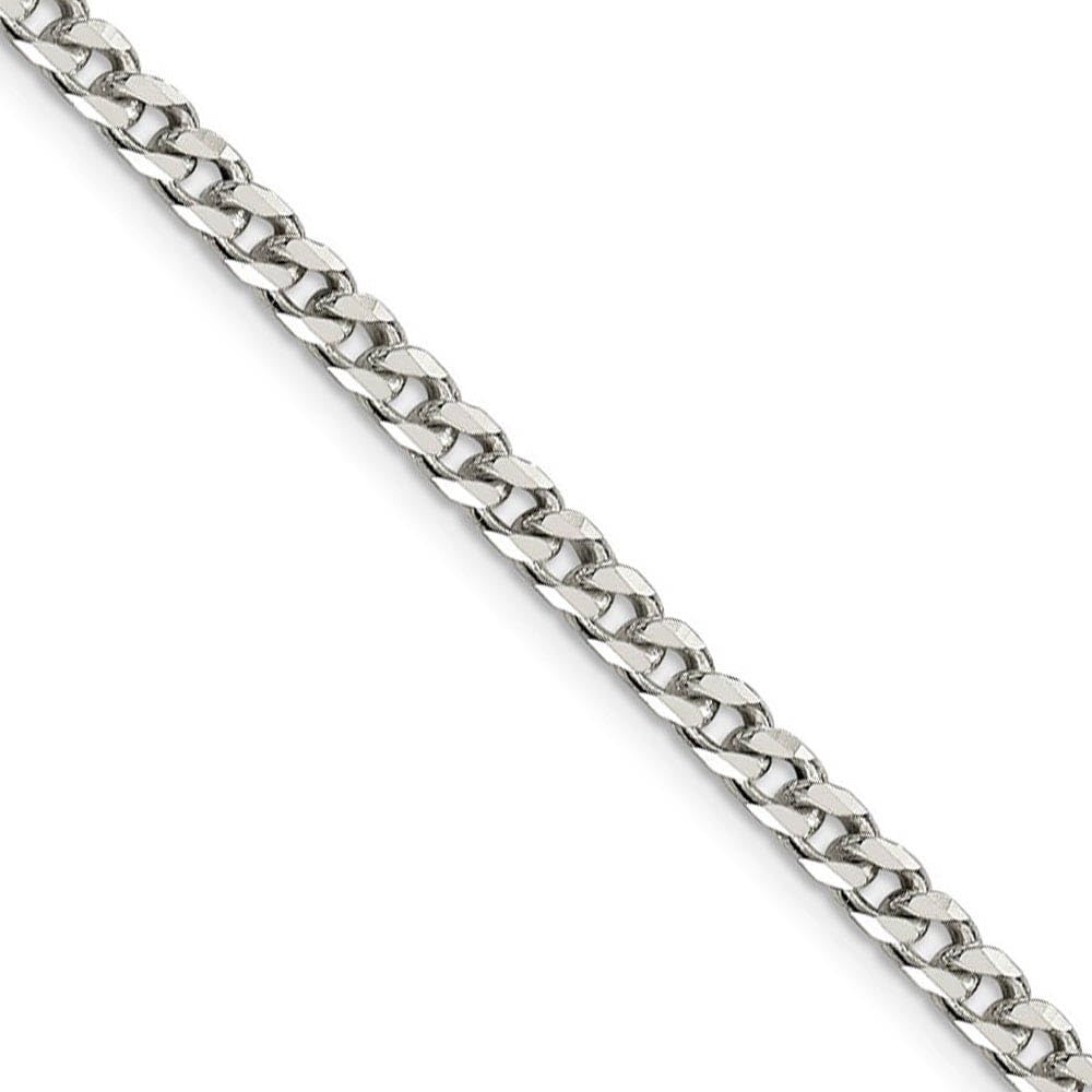Sterling Silver Curb Chain Necklace 3.5mm - Elegant Jewelry for Women
