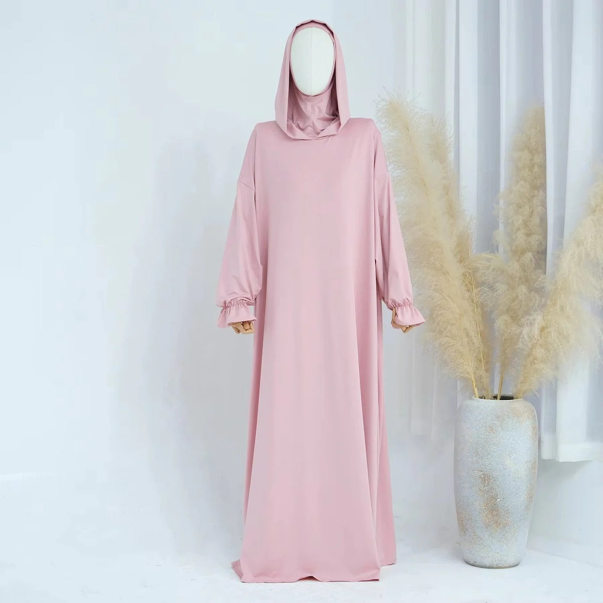 Halal Prayer Dress Hooded Jilbab Abaya for Women - Modest Islamic Clothing #25958 | Perfect for Prayer, Mosque & Everyday Wear