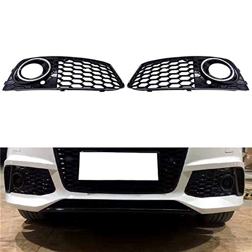 Audi A4 B8 RS4 Style Honeycomb Mesh Fog Light Grill - 1 Pair Racing Lower Grille Cover with Open Vent Intake for Enhanced Airflow & Style | Perfect for Car Enthusiasts & Performance Upgrades