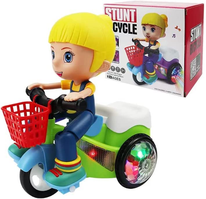 **Stunt Tricycles for Kids - Push Pull Toys for Toddlers Age 2+ | Cool Pre-K Tricycle Ride-On Toy | Birthday Gifts for Boys & Girls | Outdoor Play & Backyard Fun**