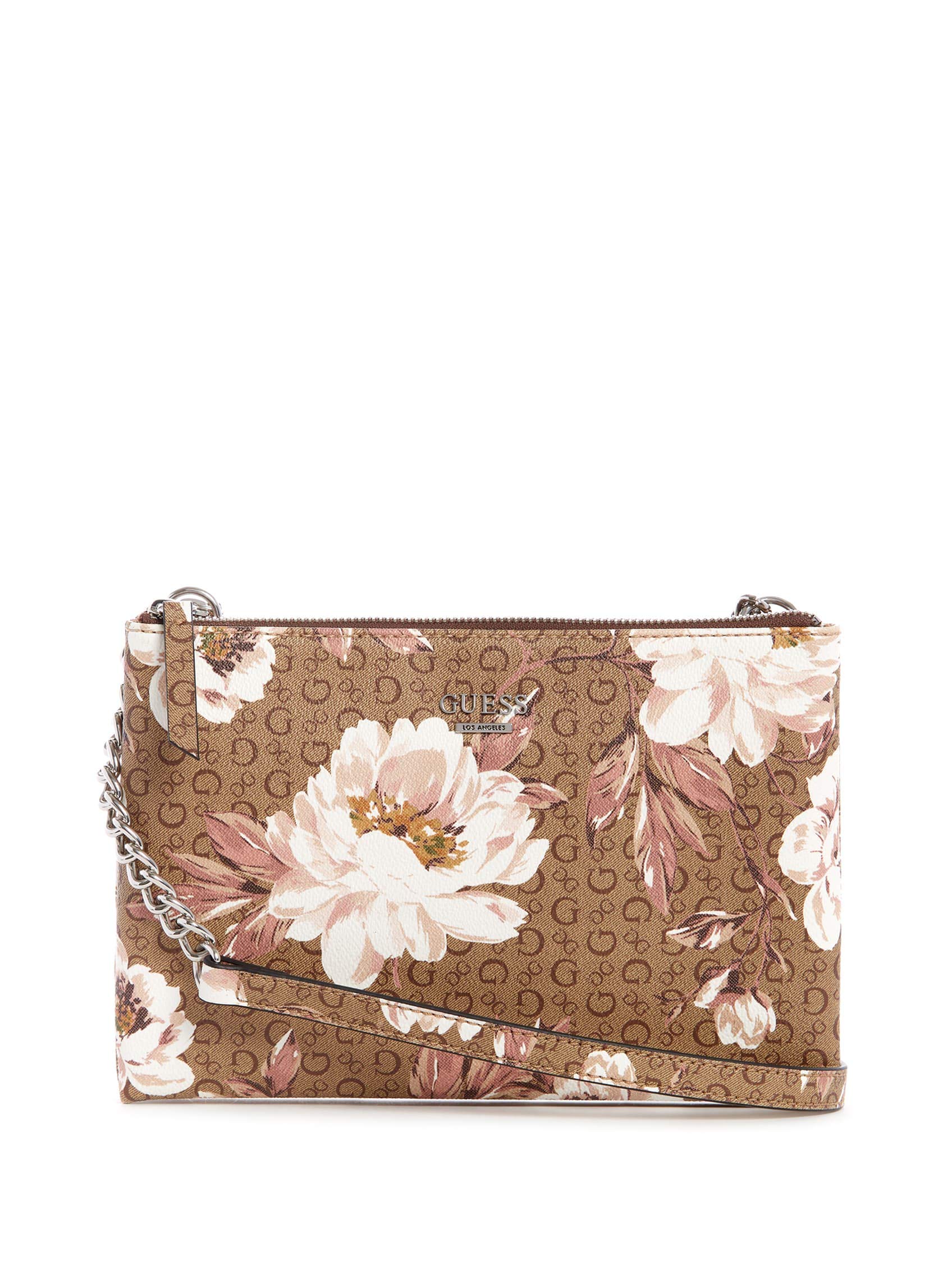GUESS Factory Beckley Double-Zip Crossbody Bag for Women - Stylish Leather Shoulder Purse with Adjustable Strap, Perfect for Daily Use, Travel & Shopping