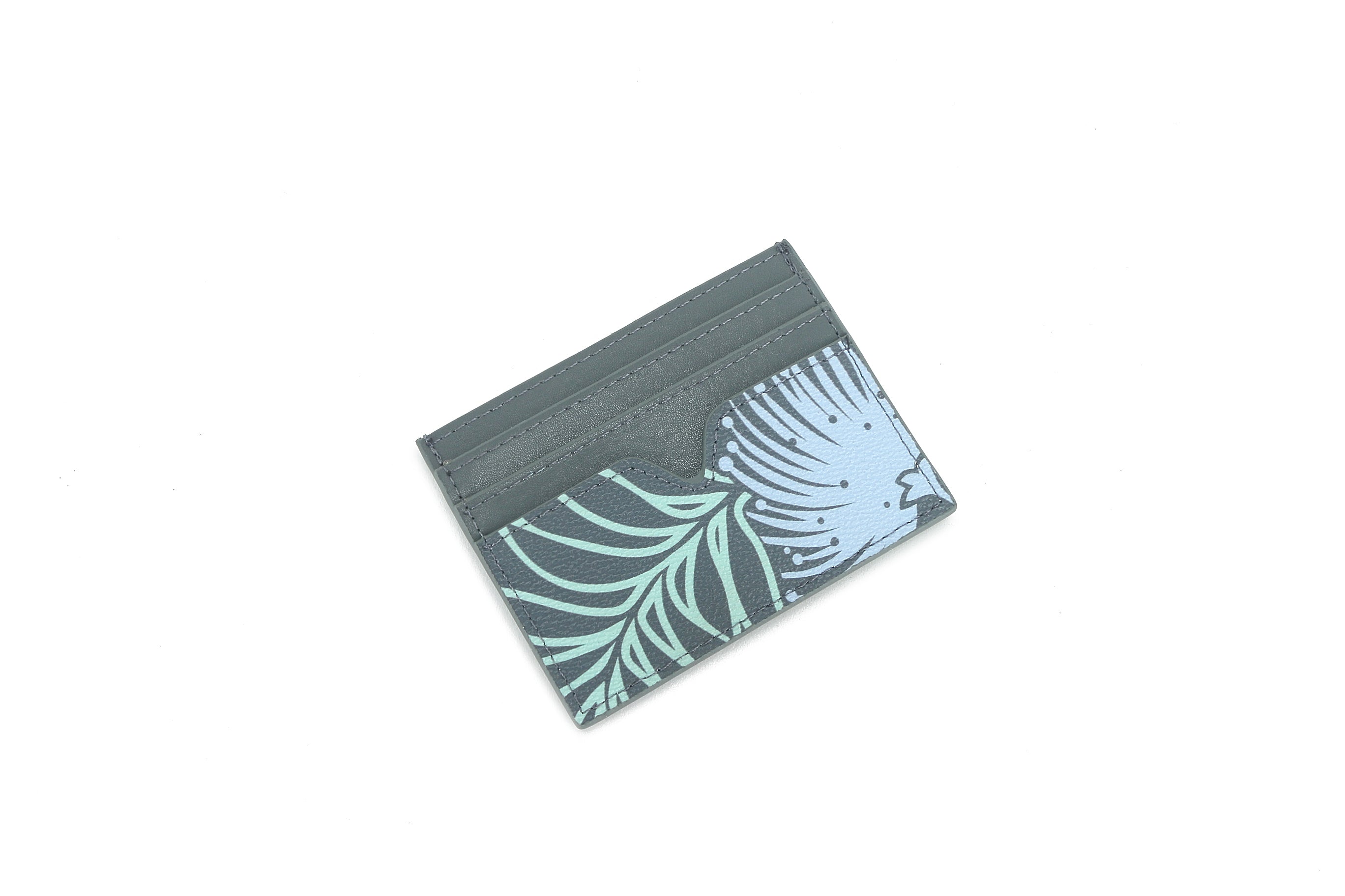 Premium Meilany Lehua Grey Card Holder - Slim RFID Blocking Wallet for Credit Cards & IDs | Perfect for Travel, Business, and Everyday Use