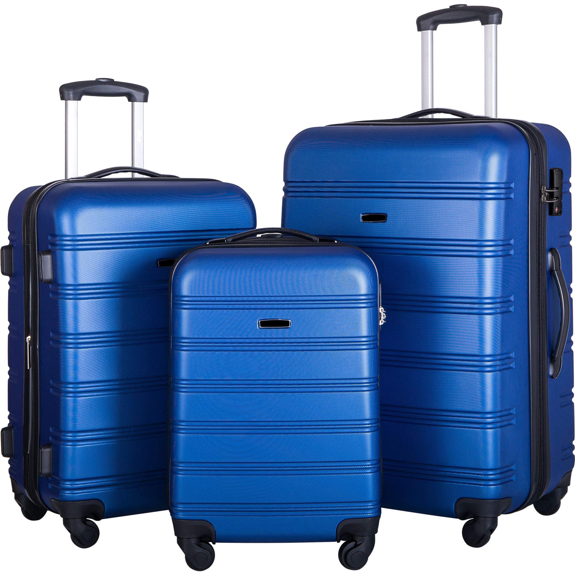 HomVent 3-Piece Expandable Hardside Spinner Luggage Set - Lightweight Large Suitcases with TSA Lock & Smooth Wheels (20